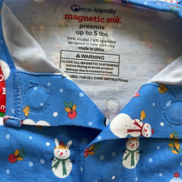 Magnetic Me NEW Preemie Footie Blue Snownen Penguin up to 5lbs Preemie - Picture 6 of 12